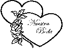 Two hearts with 'Nuestra Boda'